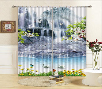 3D Waterfall Scenery 45 Curtains Drapes Wallpaper AJ Wallpaper 