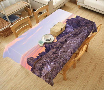 3D Stone Mountain Sunset 801 Tablecloths Wallpaper AJ Wallpaper 