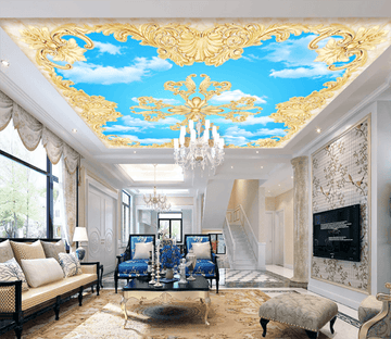 Gold Flower Pattern 184 Wallpaper AJ Wallpaper 