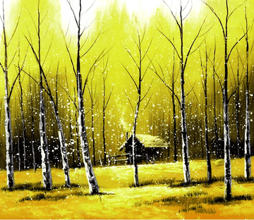 Log Cabin In Woods Wallpaper AJ Wallpaper 