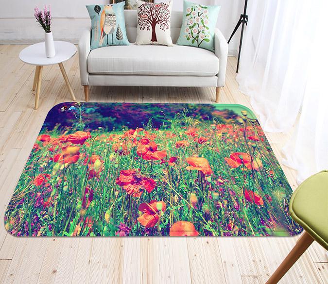 3D Wildflowers 89 Non Slip Rug Mat Mat AJ Creativity Home 