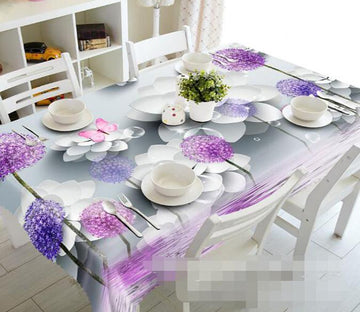 3D Purple Flowers 1088 Tablecloths Wallpaper AJ Wallpaper 