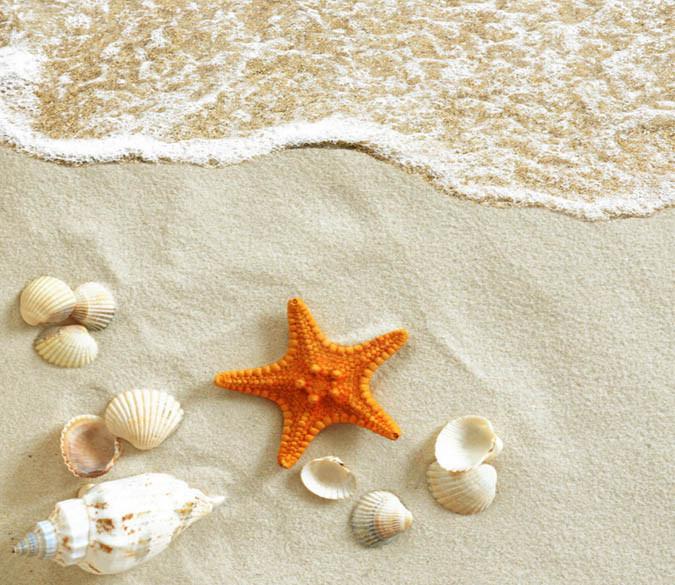 3D Sandy Beach Floor Mural Wallpaper AJ Wallpaper 2 