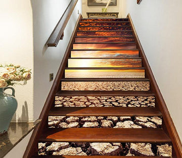 3D Cracking Land Sunset 1559 Stair Risers Wallpaper AJ Wallpaper 