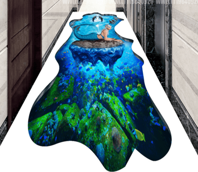 3D Mermaid 158 Floor Mural Wallpaper AJ Wallpaper 2 