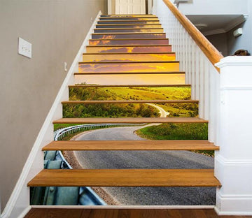 3D Pretty Road Scenery 1578 Stair Risers Wallpaper AJ Wallpaper 