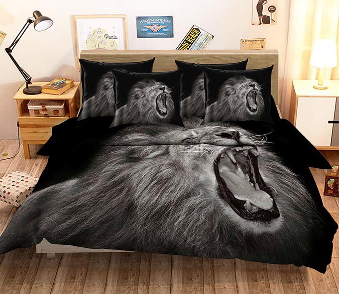 3D Funny Lion 73 Bed Pillowcases Quilt Wallpaper AJ Wallpaper 