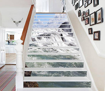 3D Pentium River Falls 835 Stair Risers Wallpaper AJ Wallpaper 