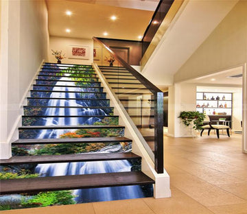 3D Mountain Waterfall 678 Stair Risers Wallpaper AJ Wallpaper 