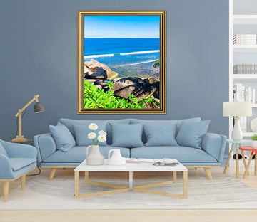 3D Blue Ocean 125 Fake Framed Print Painting Wallpaper AJ Creativity Home 