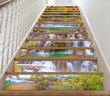3D River Waterfalls Scenery 423 Stair Risers Wallpaper AJ Wallpaper 