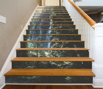 3D Forest Mountain Cliff 494 Stair Risers Wallpaper AJ Wallpaper 