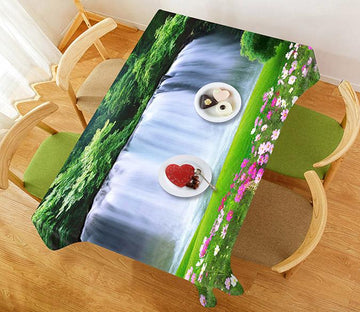 3D Grassland Waterfall 209 Tablecloths Wallpaper AJ Wallpaper 