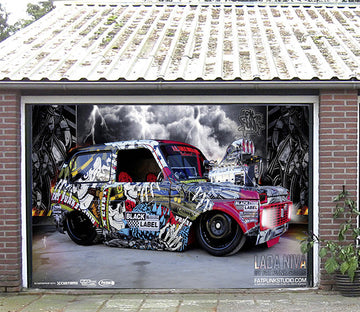 3D Car Graffiti 67 Garage Door Mural