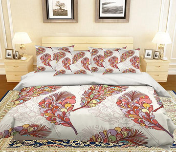 3D Colorful Feathers 173 Bed Pillowcases Quilt Wallpaper AJ Wallpaper 