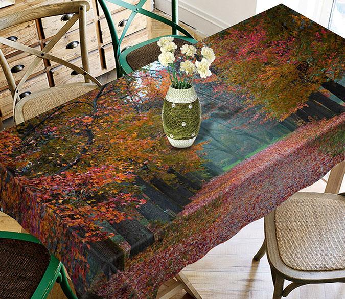 3D Maple Trees Fallen Leaves 533 Tablecloths Wallpaper AJ Wallpaper 