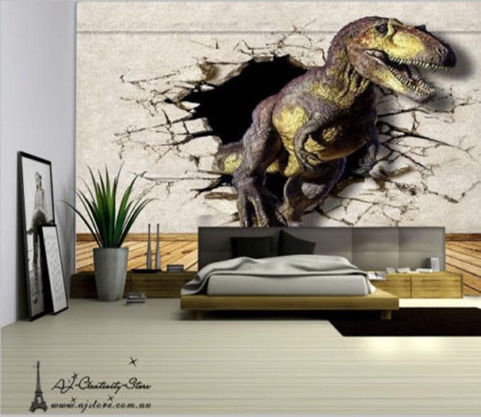 3D Dinosaurier Raptor Fototapeten 568 Wallpaper AJ Wallpaper 