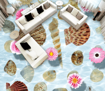 3D Sea Bottom Treasures Floor Mural Wallpaper AJ Wallpaper 2 