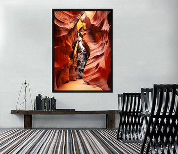 3D Red Rock Hill 076 Fake Framed Print Painting Wallpaper AJ Creativity Home 