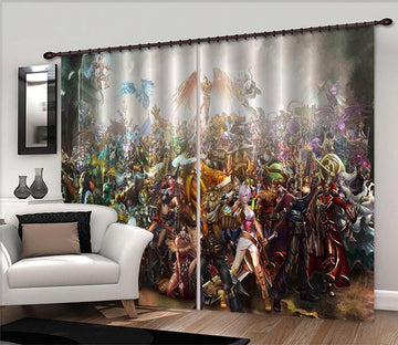3D Crowded People 2463 Curtains Drapes Wallpaper AJ Wallpaper 