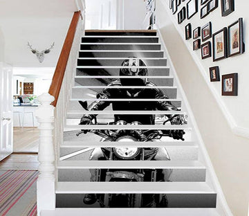 3D Motorcycle Rider 1152 Stair Risers Wallpaper AJ Wallpaper 