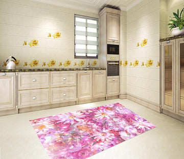 3D Pretty Shining Flowers Kitchen Mat Floor Mural Wallpaper AJ Wallpaper 