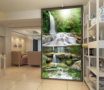 3D Waterfall Mandarin Duck 380 Wallpaper AJ Wallpaper 