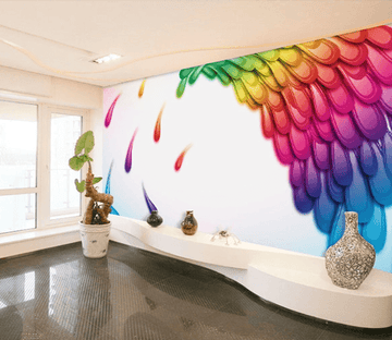 Colourful Feathers 3 Wallpaper AJ Wallpaper 