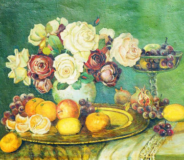 Table Fruits And Flowers Wallpaper AJ Wallpaper 