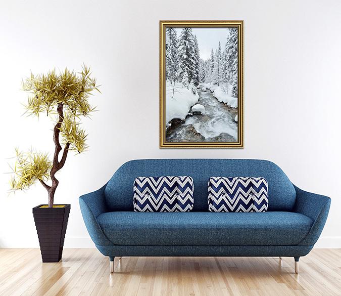 3D Snowy Days 094 Fake Framed Print Painting Wallpaper AJ Creativity Home 