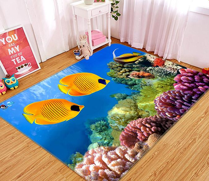 3D Pretty Ocean World 257 Non Slip Rug Mat Mat AJ Creativity Home 