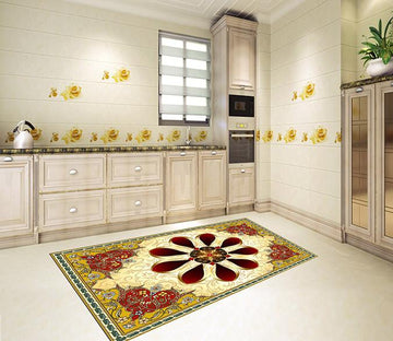 3D Flower Pattern 534 Kitchen Mat Floor Mural Wallpaper AJ Wallpaper 
