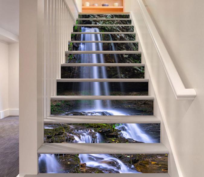 3D Pretty Waterfall 499 Stair Risers Wallpaper AJ Wallpaper 