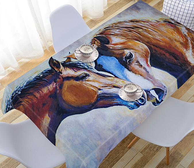 3D Painting Horses 848 Tablecloths Wallpaper AJ Wallpaper 