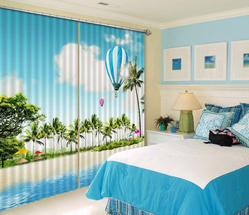 3D Beach Balloons 421 Beach Curtains Drapes Wallpaper AJ Wallpaper 
