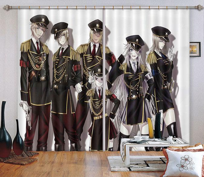 3D Uniformed Youth 2412 Curtains Drapes Wallpaper AJ Wallpaper 