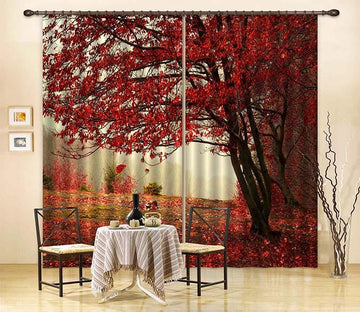 3D Red Trees 2261 Curtains Drapes Wallpaper AJ Wallpaper 