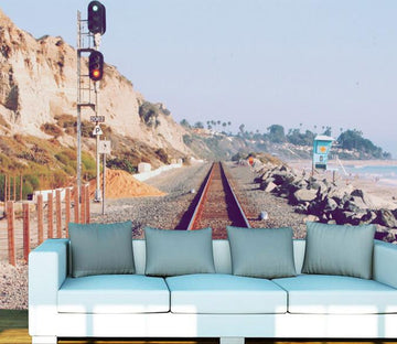 Seaside Railway Tracks Wallpaper AJ Wallpaper 