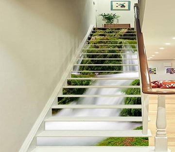 3D River Green Mosses 1190 Stair Risers Wallpaper AJ Wallpaper 
