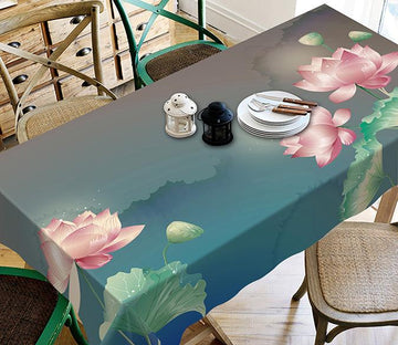3D Lotus Flowers 301 Tablecloths Wallpaper AJ Wallpaper 