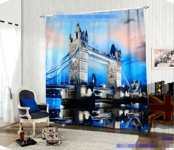 3D London Tower Bridge 1155 Curtains Drapes Wallpaper AJ Wallpaper 