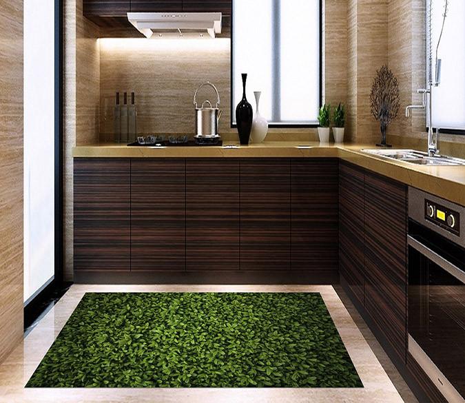 3D Lush Green Plants 042 Kitchen Mat Floor Mural Wallpaper AJ Wallpaper 