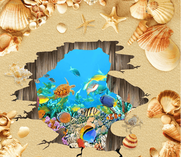 3D Beach Hole Floor Mural Wallpaper AJ Wallpaper 2 