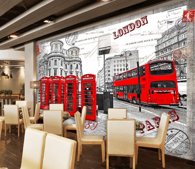 3D Telephone Booth Tram 139 Wallpaper AJ Wallpaper 