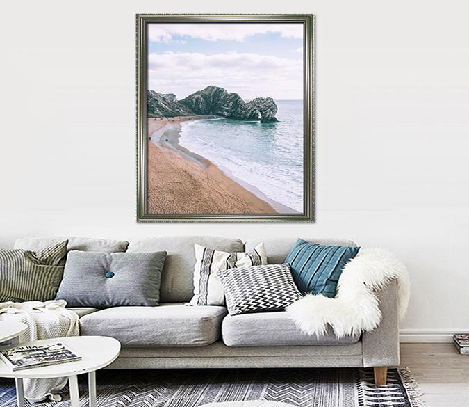 3D Calm Sea 088 Fake Framed Print Painting Wallpaper AJ Creativity Home 
