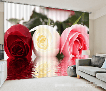 3D Pretty Roses 1230 Curtains Drapes Wallpaper AJ Wallpaper 