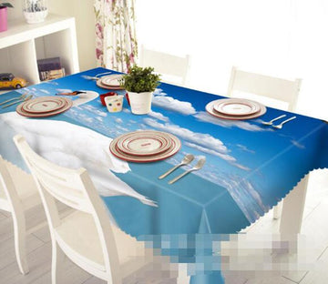 3D Sea White Swan 1246 Tablecloths Wallpaper AJ Wallpaper 
