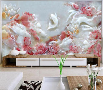 Jade Lotus Pond Wallpaper AJ Wallpaper 