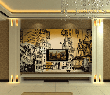 3D City Painting 093 Wallpaper AJ Wallpaper 