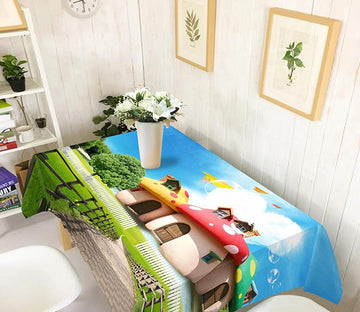 3D Mushroom Houses 266 Tablecloths Wallpaper AJ Wallpaper 